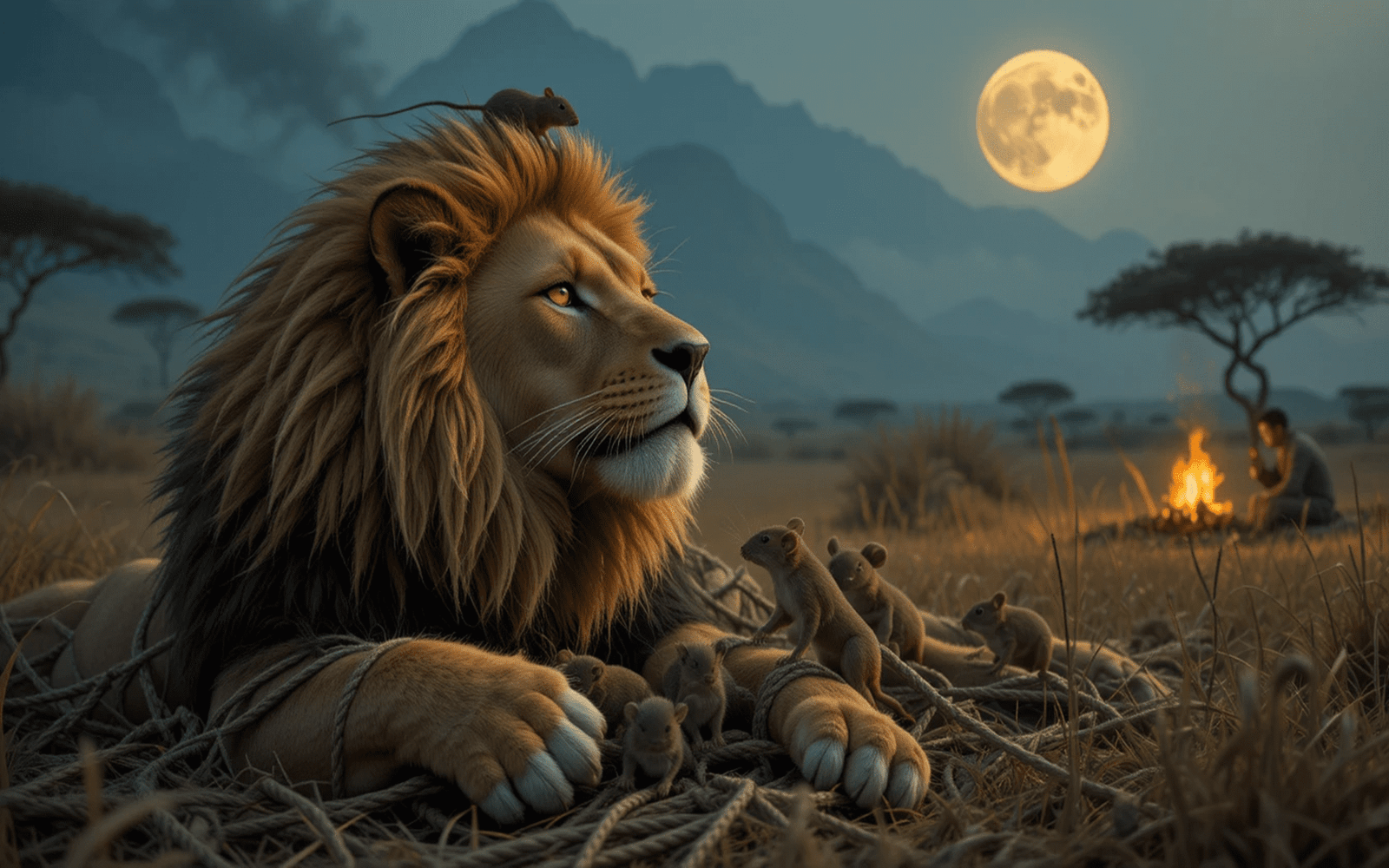 Small but Mighty: How a Tiny Mouse Saved a Fearsome Lion